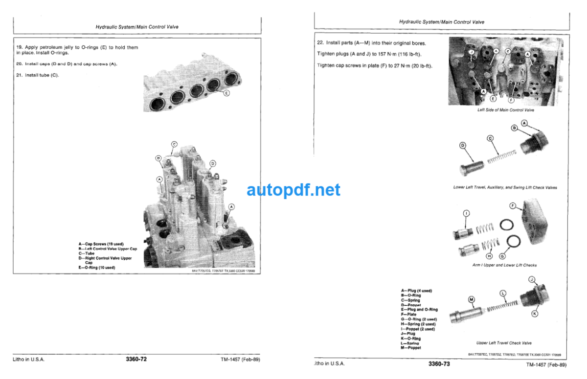 495D Excavator Repair Technical Manual (TM1457)