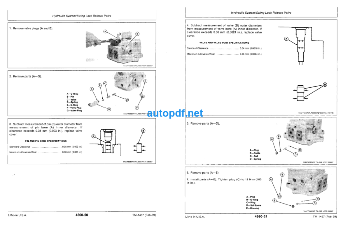 495D Excavator Repair Technical Manual (TM1457)