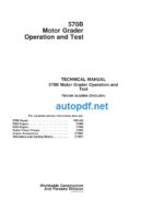 570B Motor Grader Operation and Test Technical Manual