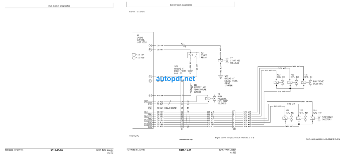 524K 4WD Loader Engine 6068HDW74 (T3) Operation and Test Technical Manual (TM10686)