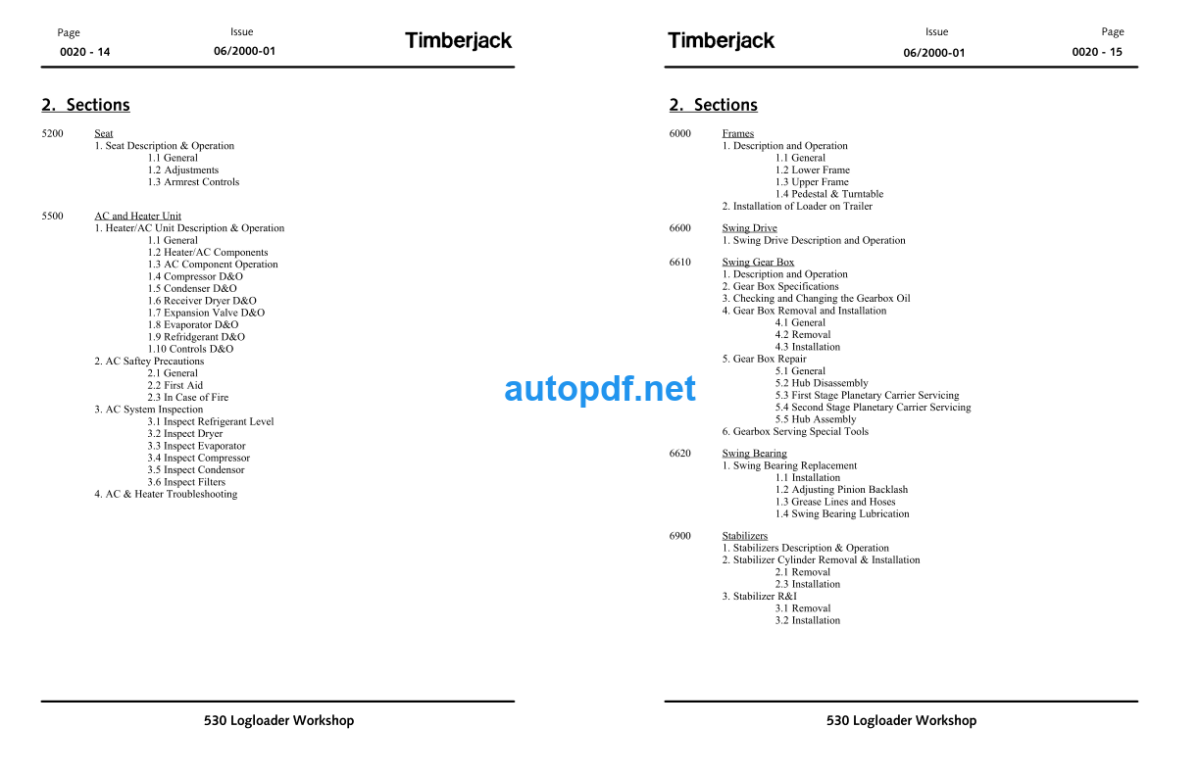 530 Log Loader Technical Manual (TM307816)