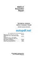 450CLC Excavator Repair Technical Manual