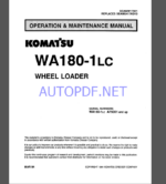 Komatsu WA180-1LC WHEEL LOADER Operation and Maintenance Manual (CEAMW17021)