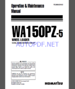 Komatsu WA150PZ-5 WHEEL LOADER Operation and Maintenance Manual (VEAM420102)