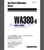 Komatsu WA500-6 WHEEL LOADER Operation and Maintenance Manual (VEAM440103)