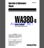 Komatsu WA380-6 WHEEL LOADER Operation and Maintenance Manual (VEAM440101)