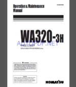 Komatsu WA320-3H WHEEL LOADER Operation and Maintenance Manual (VEAM450400)