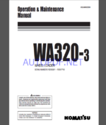 Komatsu WA320-3 WHEEL LOADER Operation and Maintenance Manual (VEAM450200)