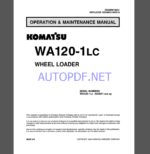 Komatsu WA120-1LC WHEEL LOADER Operation and Maintenance Manual (CEAMW16041)