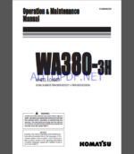 Komatsu WA380-3H WHEEL LOADER Operation and Maintenance Manual (VEAM460200)