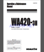 Komatsu WA420-3H WHEEL LOADER Operation and Maintenance Manual (VEAM470200)