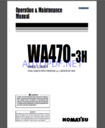 Komatsu WA470-3H WHEEL LOADER Operation and Maintenance Manual (VEAM480300)