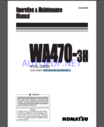 Komatsu WA470-3H WHEEL LOADER Operation and Maintenance Manual (VEAM480400)