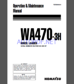 Komatsu WA470-3H WHEEL LOADER Operation and Maintenance Manual (VEAM480600)