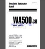 Komatsu WA500-3H WHEEL LOADER Operation and maıntenance Manual(VEAM500101)