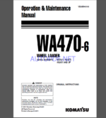 Komatsu WA470-6 WHEEL LOADER Operation and maıntenance Manual(VEAM946103)