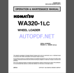 Komatsu WA320-1LC WHEEL LOADER Operation and Maintenance Manual (CEAMW19021)