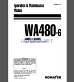 Komatsu WA480-6 WHEEL LOADER Operation and maıntenance Manual(VEAM947100)