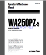 Komatsu WA250PZ-6 WHEEL LOADER Operation and maıntenance Manual(VEAM945100)