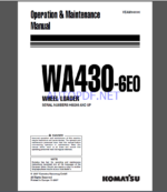 Komatsu WA430-6EO WHEEL LOADER Operation and maıntenance Manual(VEAM948100)