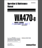 Komatsu WA470-8 WHEEL LOADER Operation and maıntenance Manual(VEAM49502)