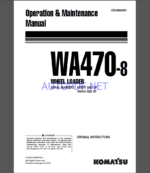 Komatsu WA470-8 WHEEL LOADER Operation and maıntenance Manual(VEAM49501)