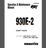 Komatsu Dump Truck Operation and maintenance Manual(CEAM006900)