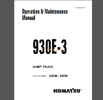 Komatsu 930E-3 WHEEL LOADER Operation and Maintenance Manual(CEAM010200)