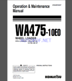 Komatsu WA475-10E0 WHEEL LOADER Operation and Maintenance Manual(VEAM56007)