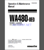 Komatsu WA480-8E0 WHEEL LOADER Operation and Maintenance Manual(VEAM54002)