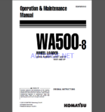 Komatsu WA500-8 WHEEL LOADER Operation and Maintenance Manual(VEAM50500)