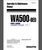 Komatsu WA500-8EO WHEEL LOADER Operation and Maintenance Manual(VEAM50001)