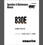 Komatsu 830E DUMP TRUCK Operation and Maintenance Manual(CEAM010600)