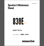 Komatsu 830E DUMP TRUCK Operation and Maintenance Manual(CEAM011500)