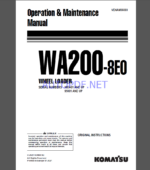 Komatsu WA200-8EU WHEEL LOADER Operation and Maintenance Manual(VENAM35000)