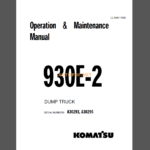 Komatsu 930E-2 DUMP TRUCK Operation and Maintenance Manual(CEAM011500)