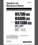 Komatsu WA70M-8EU,WA80M-8EU,WA100WA-8EU Operation Maintenance Maual(VENAM09001)