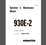 Komatsu 930E-2 DUMP TRUCK Operation and Maintenance Manual(CEAM011900)