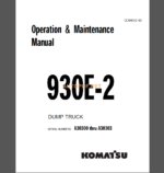 Komatsu 930E-2 DUMP TRUCK Operation and Maintenance Manual(CEAM012100)