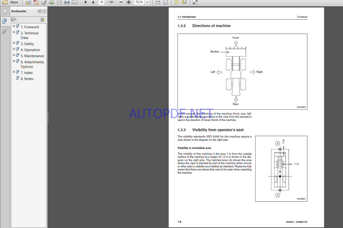 Komatsu WA480-6 WHEEL LOADER Operation and maıntenance Manual(VEAM947100)