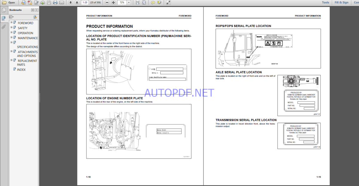 Komatsu WA470-8EO WHEEL LOADER Operation and Maintenance Manual(VEAM53002)