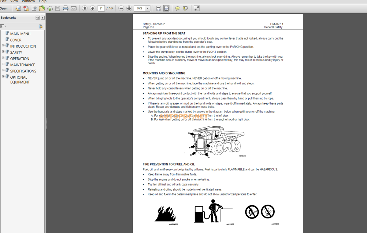 Komatsu 730E DUMP TRUCK Operation and Maintenance Manual(CEAM010301)