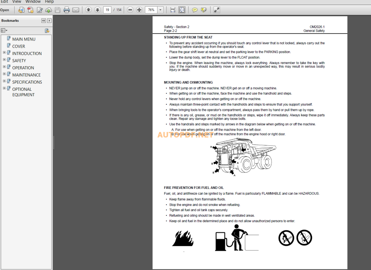 Komatsu 730E DUMP TRUCK Operation and Maintenance Manual(CEAM011001)