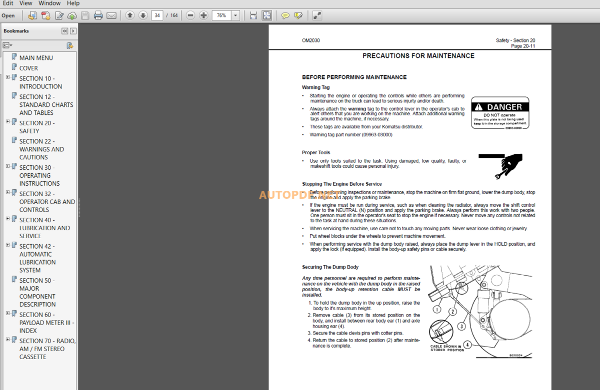 Komatsu 930E-2 DUMP TRUCK Operation and Maintenance Manual(CEAM012100)