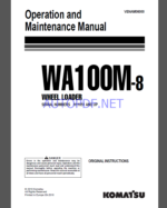 Komatsu WA100M-8 WHEEL LOADER Operation Maintenance Manual(VENAM06000)