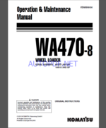 Komatsu WA470-8 WHEEL LOADER Operation Maintenance Manual(VENAM49500)