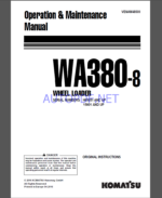 Komatsu WA380-8 WHEEL LOADER Operation Maintenance Manual(VEAM48500)