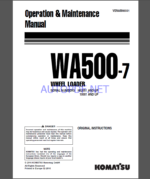 Komatsu WA500-7 WHEEL LOADER Operation Maintenance Manual(VEAM46501)