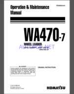 Komatsu WA470-7 WHEEL LOADER Operation Maintenance Manual(VEAM42502)