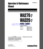 Komatsu WA270-7,WA320-7 WHEEL LOADER Operation Maintenance Manual(VENAM27502)